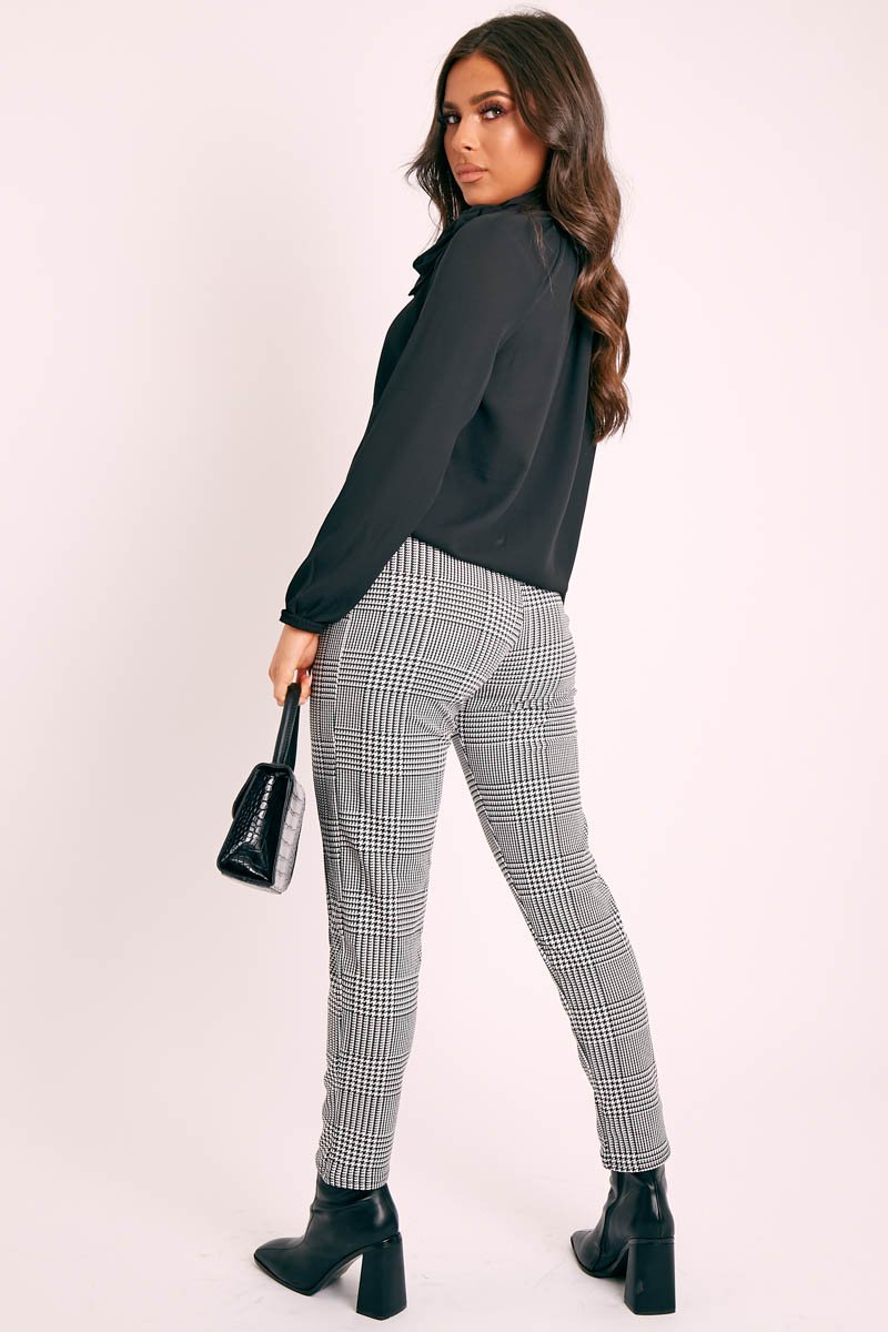 Black Bow Neckline Lightweight Blouse - Flossie