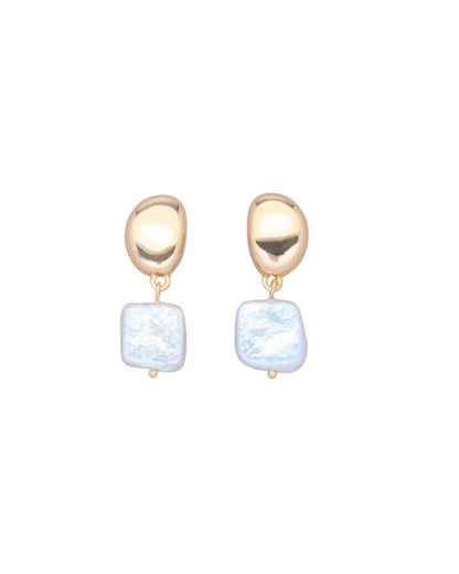 FRESHWATER PEARL PINA EARRINGS GOLD