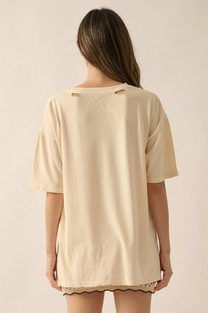 Y'all Cowboy Boots Oversize Distressed Graphic Tee