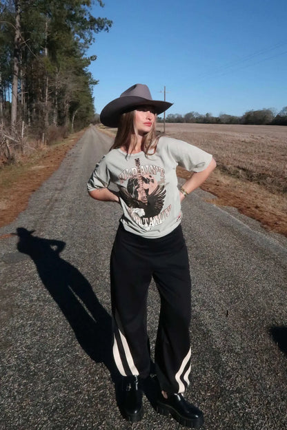 Wild Ain't For Tamin' Slashed Graphic Tee