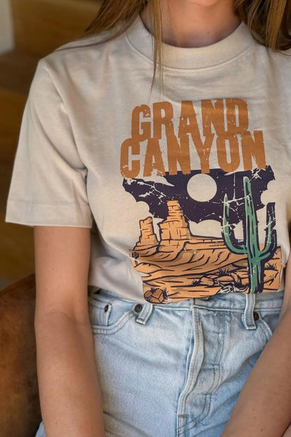 Grand Canyon Vintage-Print Cropped Graphic Tee