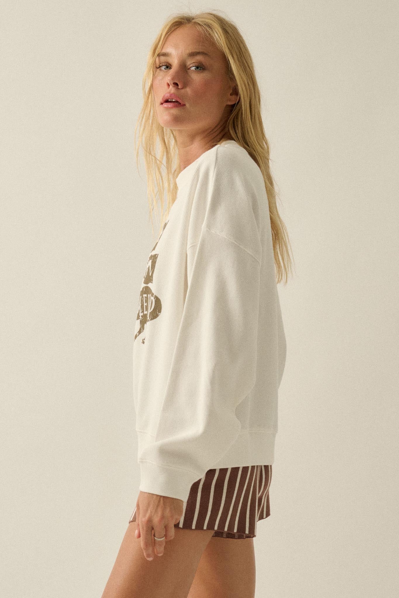 Wander Western Oversize Thermal Graphic Top