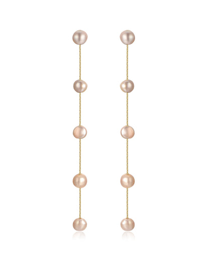 Dripping Pearl Delicate Drop Earrings