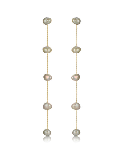 Dripping Pearl Delicate Drop Earrings