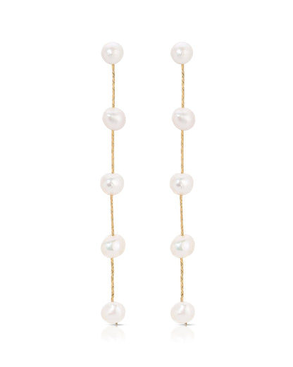 Dripping Pearl Delicate Drop Earrings