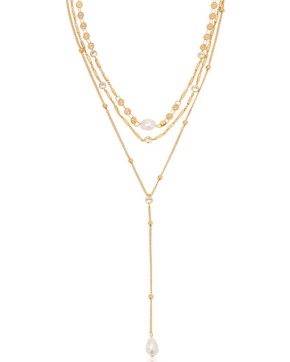Forever Falling Pearl Lariat