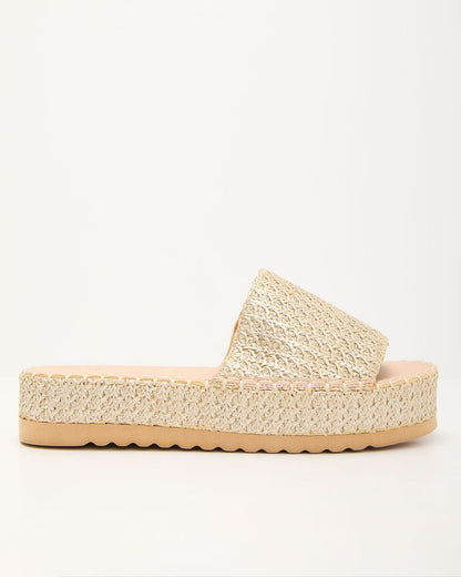 Ashlen Raffia Platform Sandals
