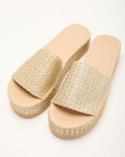 Ashlen Raffia Platform Sandals
