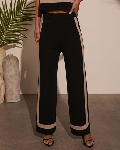 Cool Again Contrast Trim Pants