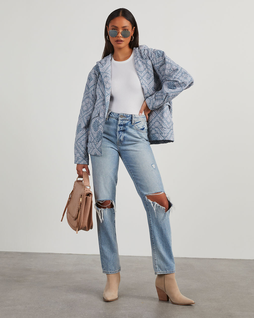 Catie Paisley Hooded Jacket