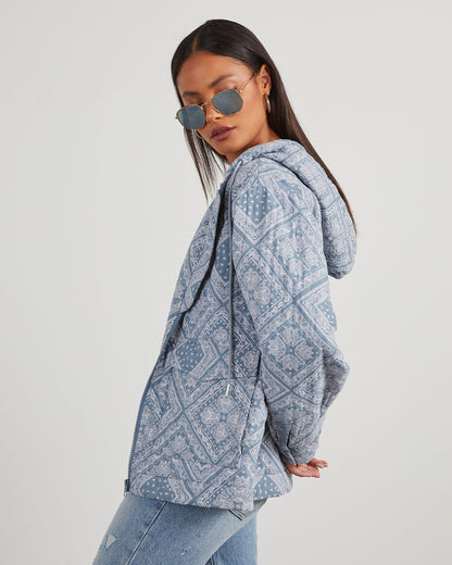 Catie Paisley Hooded Jacket