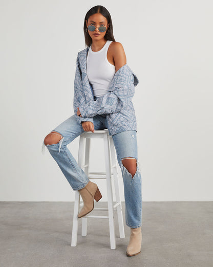 Catie Paisley Hooded Jacket