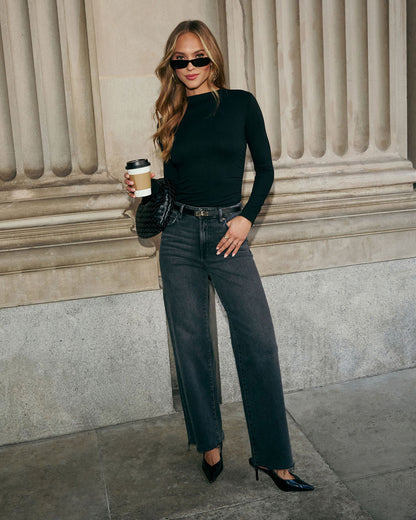 Dylan Long Sleeve Mock Neck Top
