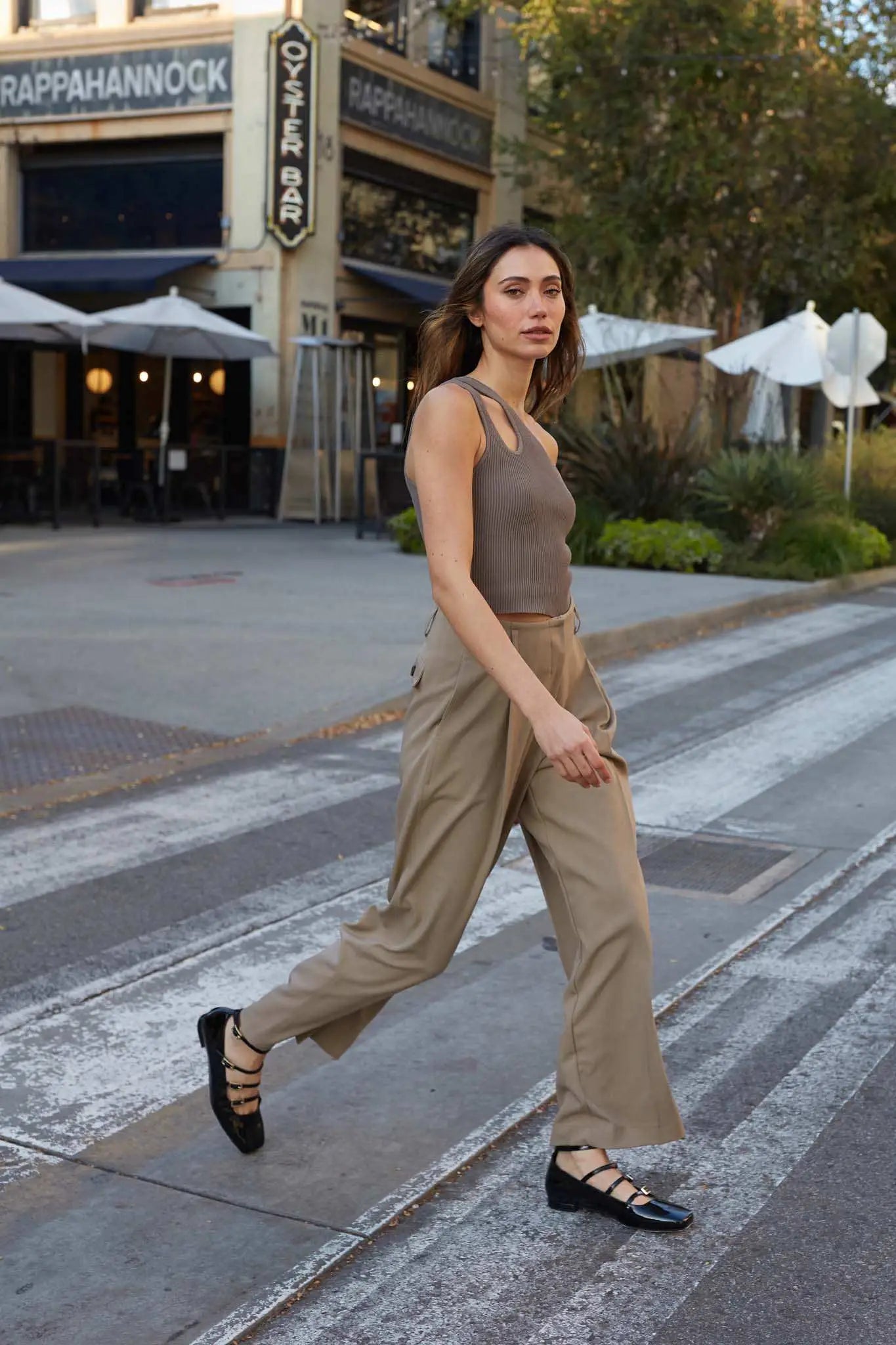 Shaper Fit Asymmetrical Cropped Cutout Tank Top