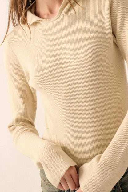 Time Will Tell Ribbed Knit Hoodie Bodysuit