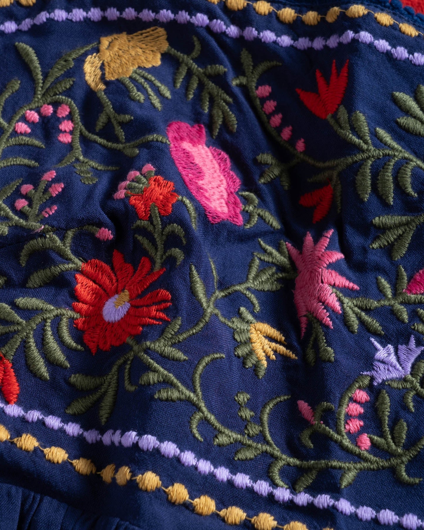 Girls Zoe Dress In Gardenia Embroidery