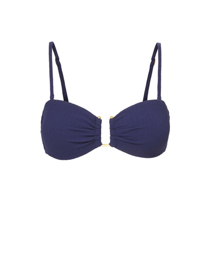 Gina Top In Navy Texture