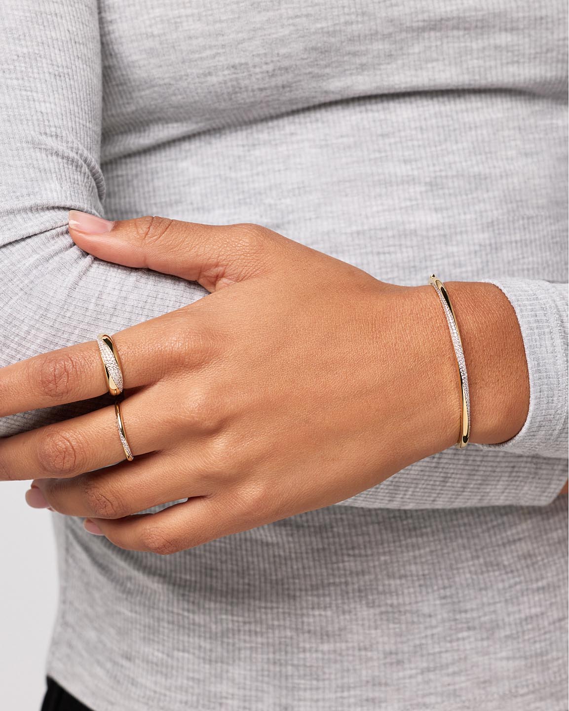 Gold Bangle Bracelet - Kira Bracelet