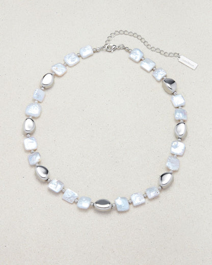 FRESHWATER PEARL PINA NECKLACE SILVER