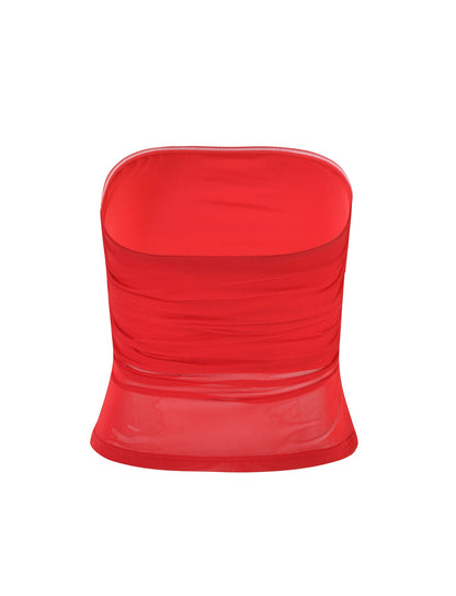 HARRIETT TUBE TOP - RED