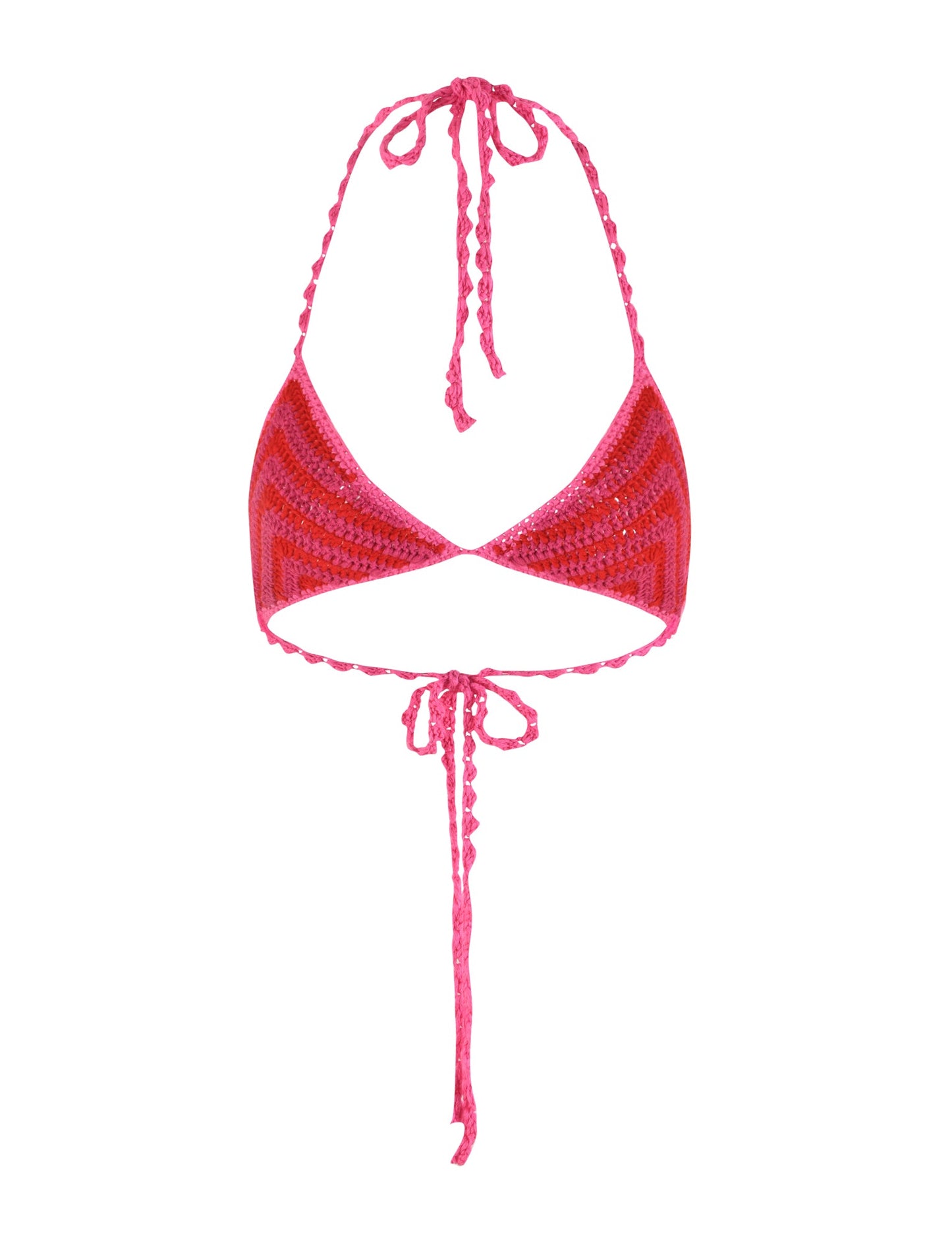 CORA BIKINI TOP - PINK : STRIPE