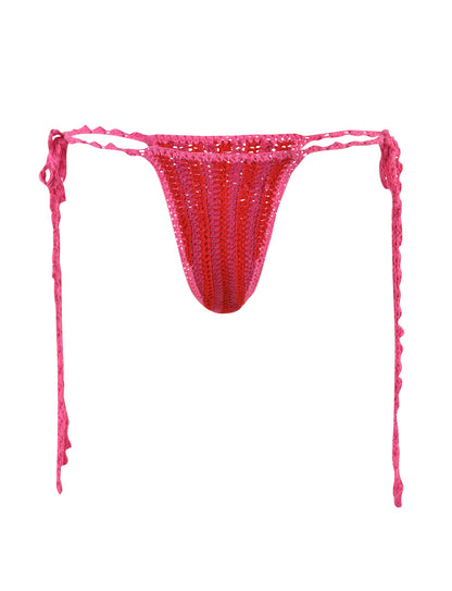 CORA BIKINI BOTTOM - PINK : STRIPE