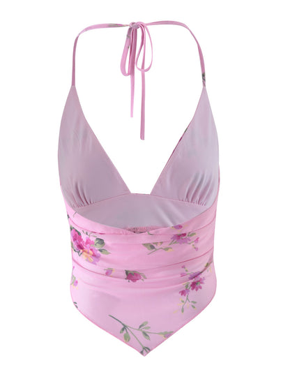 FAYE TOP - PINK : MACRO FLORAL