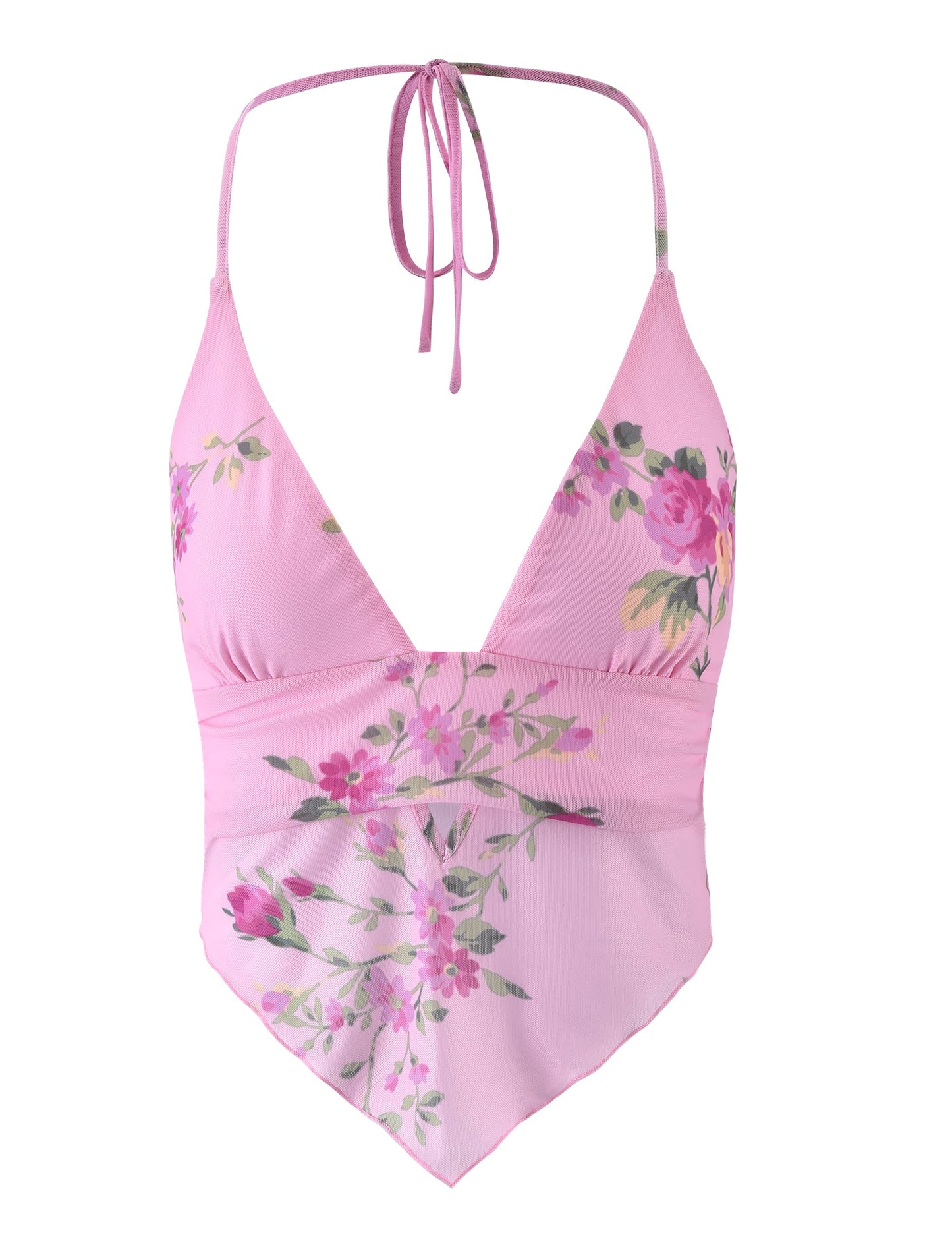 FAYE TOP - PINK : MACRO FLORAL