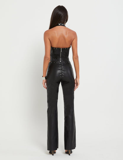 BOSCO TOP - BLACK : BLACK PU