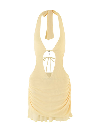 ESHA MINI DRESS - YELLOW : LEMON