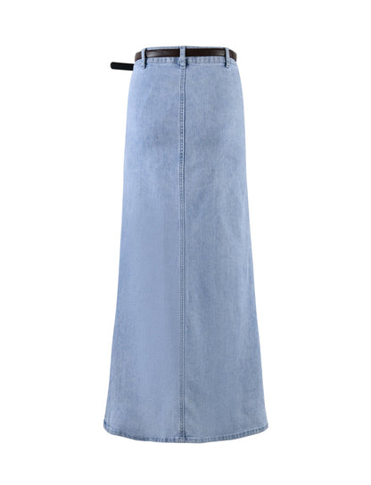FLETCHER SKIRT - BLUE : DENIM BLUE