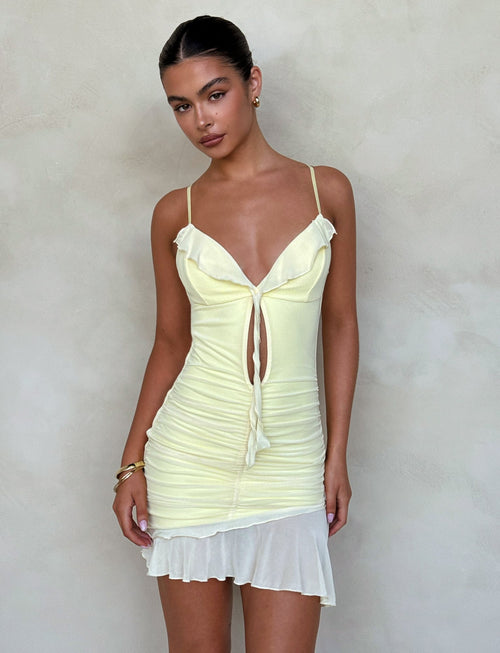 CARLY DRESS - YELLOW : LEMON