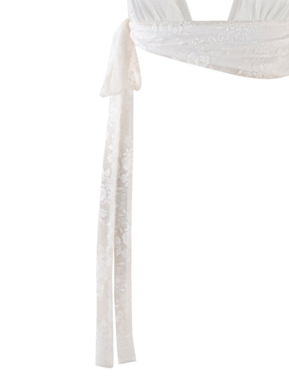 FLORIAN TOP - WHITE : LACE