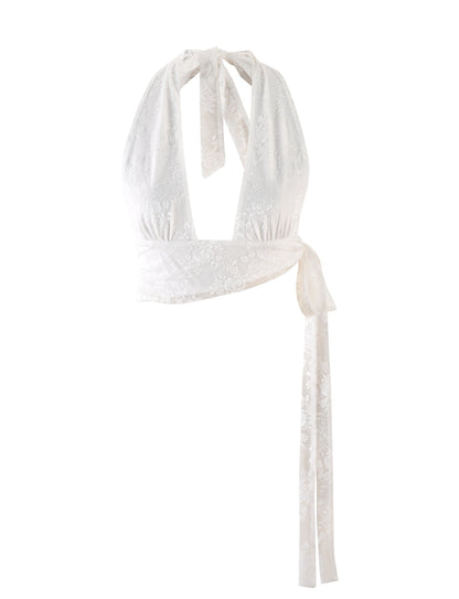 FLORIAN TOP - WHITE : LACE
