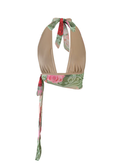 FLORIAN TOP - MULTI : MACRO FLORAL : SUMMER ROSE