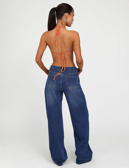 AVEREE JEAN - BLUE : DARK WASH