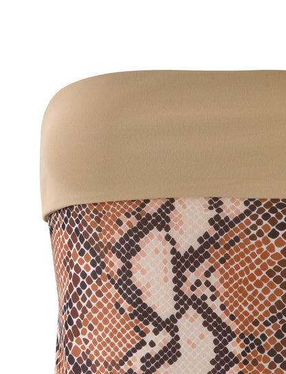 FALLON TOP - BROWN : SNAKE
