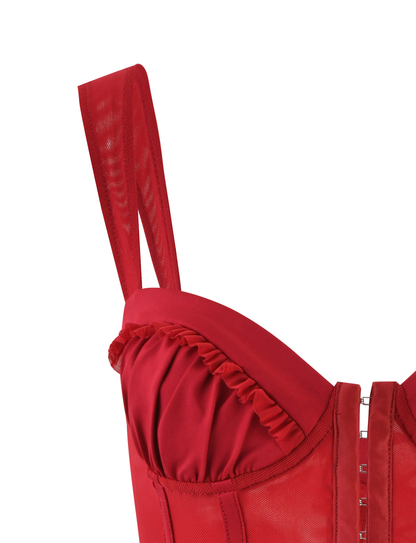 GINNY TOP - RED : CHERRY RED