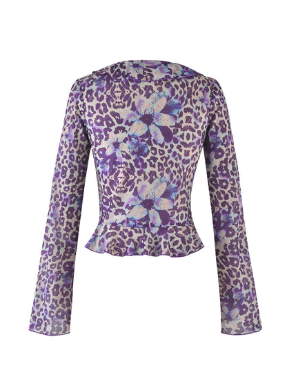 CORVIN MESH TOP - BLUE : BY POPPY LEOPARD
