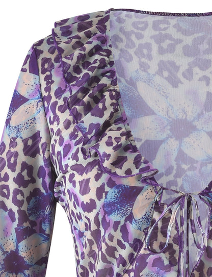 CORVIN MESH TOP - BLUE : BY POPPY LEOPARD