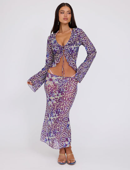 CORVIN MESH TOP - BLUE : BY POPPY LEOPARD