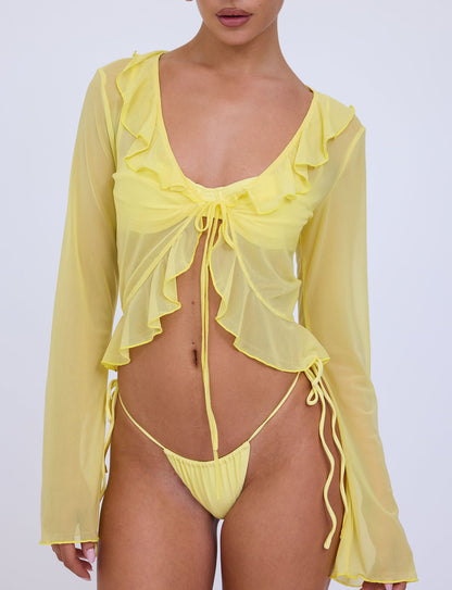 CORVIN TOP - YELLOW : LEMON