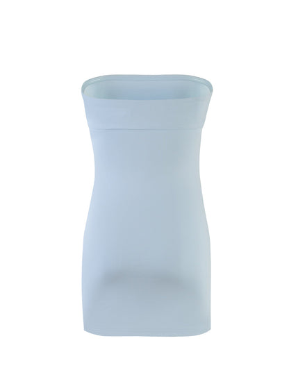 DARIELLE MINI DRESS - BLUE : DUSTY BLUE