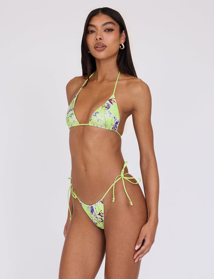 AVE BIKINI TOP - GREEN : BY POPPY FLORAL
