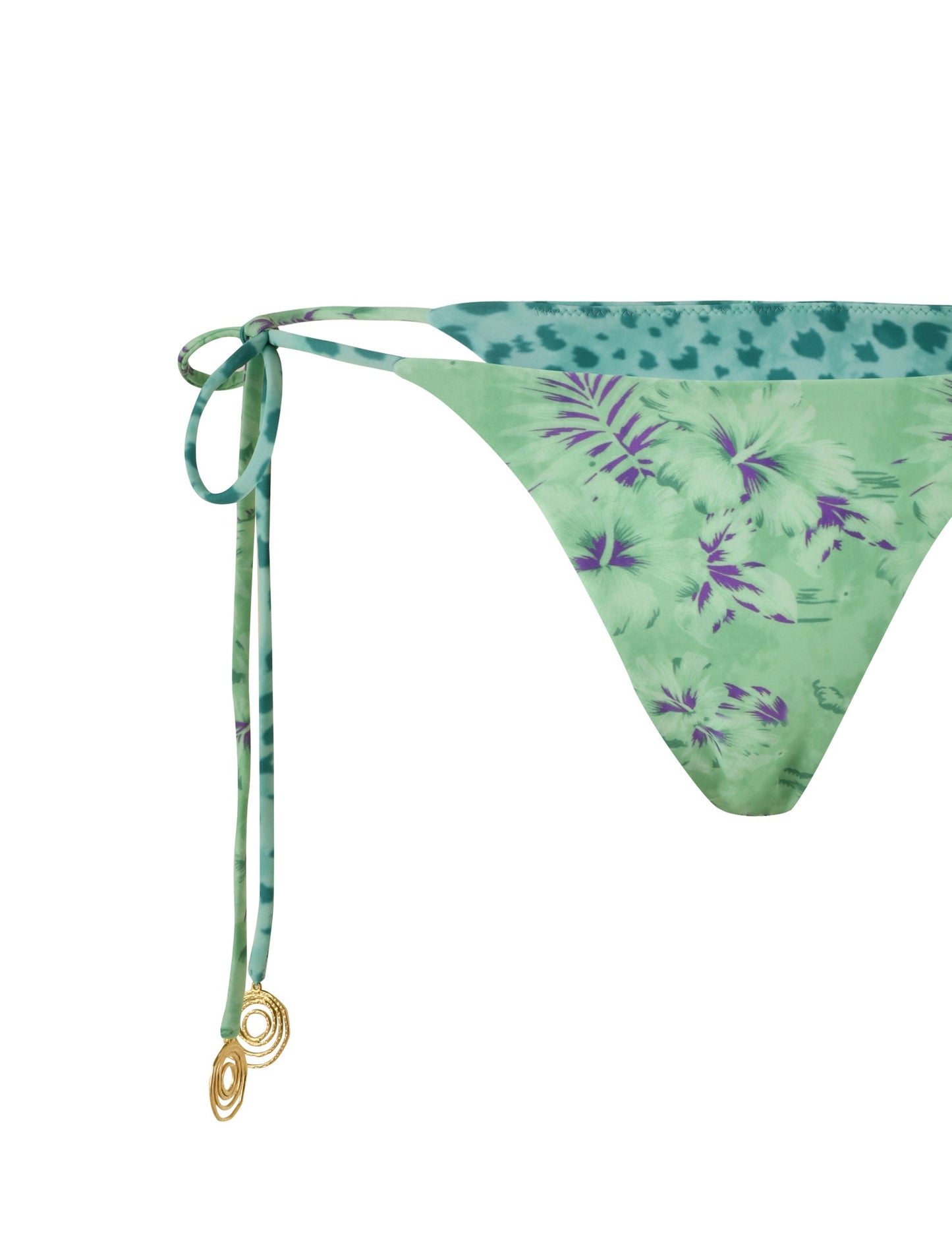AUTUMN BIKINI BOTTOM - GREEN : FLORAL : ANIMAL