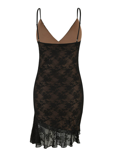 CARLY LACE DRESS - BLACK : LACE