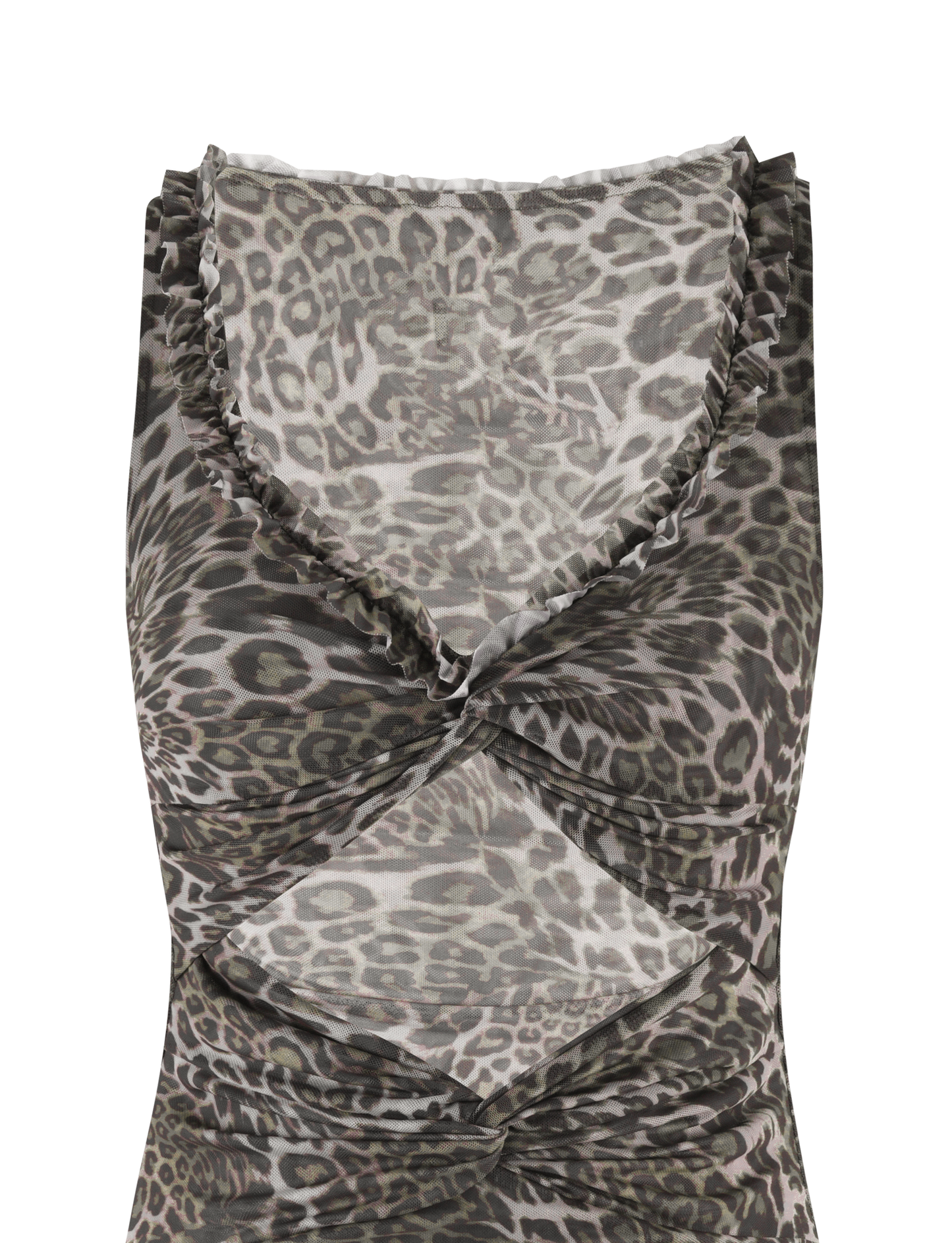 CAMPBELL MINI DRESS - NEUTRAL : LEOPARD