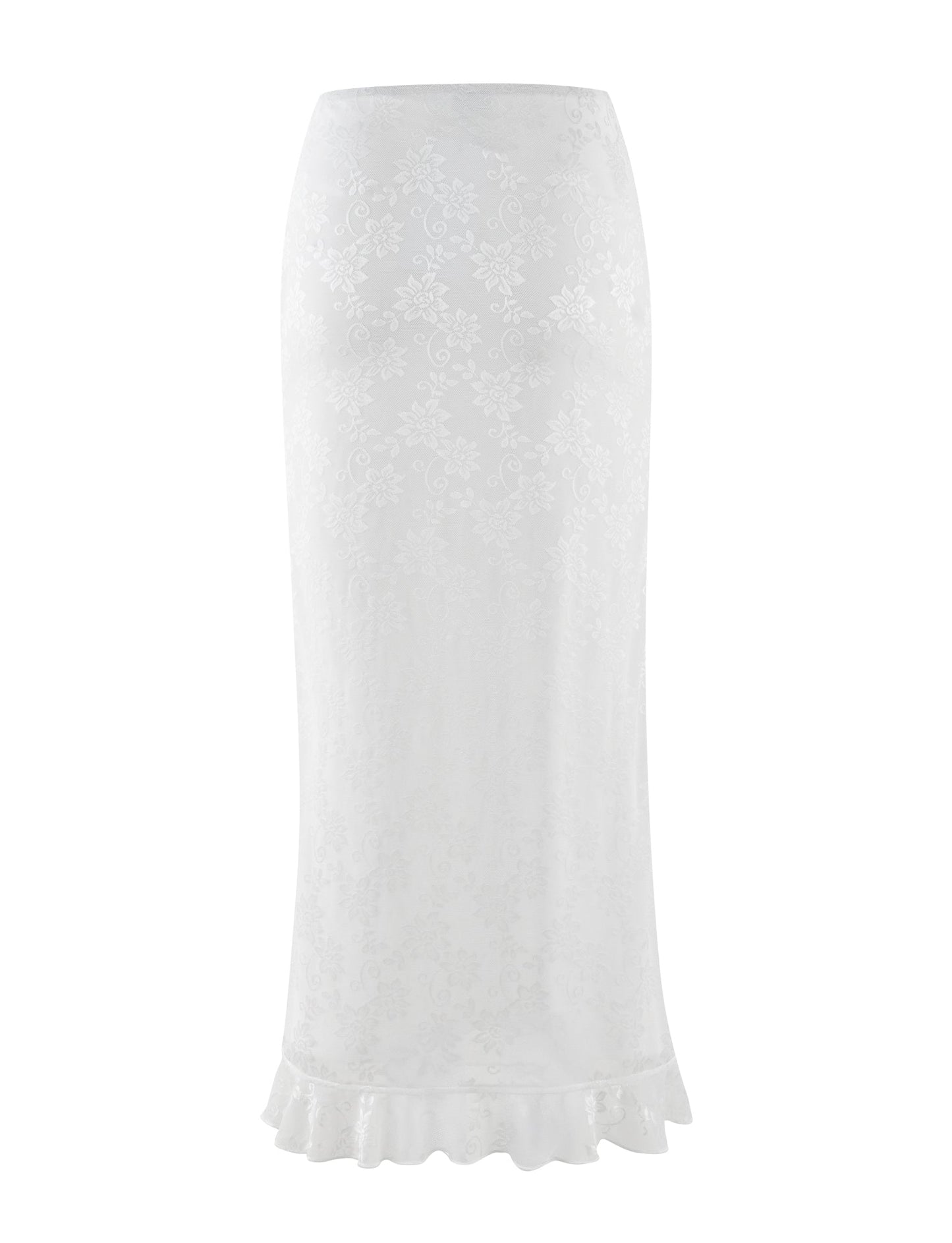 CHARLEIGH SKIRT - WHITE : LACE
