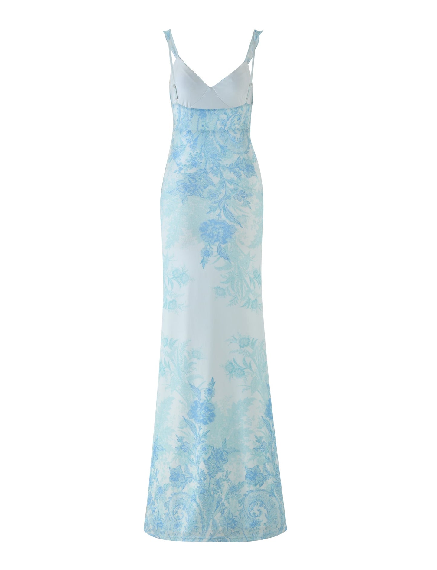 GUILIANNA FRILL MAXI DRESS - BLUE : FLORAL : TAPESTRY