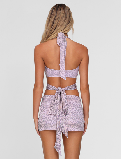 EVANGELINE TOP - PINK : TIGER : PALE PINK TIGER